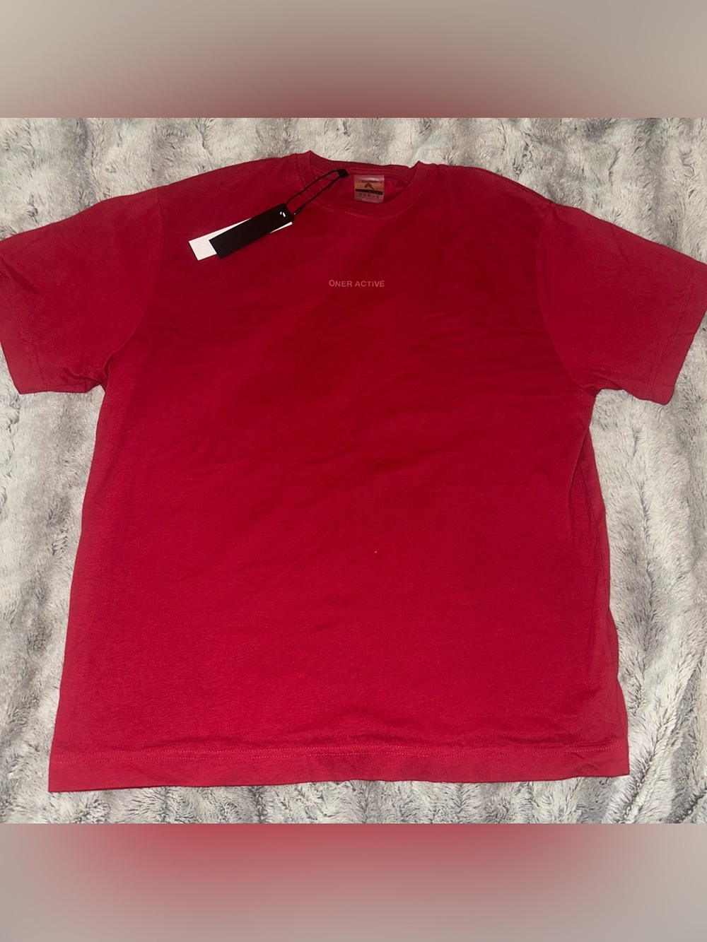 BRAND NEW women’s small ‘Oneractive’ washes red wine oversized graphic t-shirt